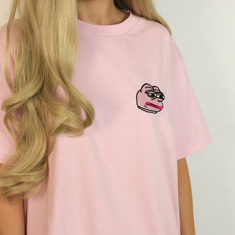 Feelz Bad Face T-Shirt in Pink