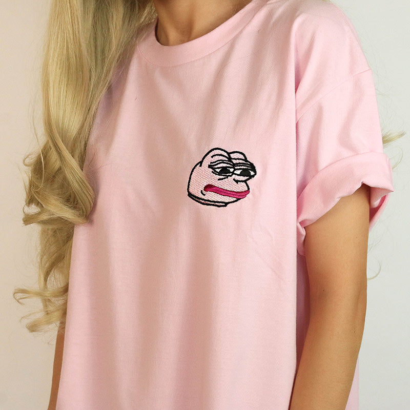 Feelz Bad Face T-Shirt in Pink