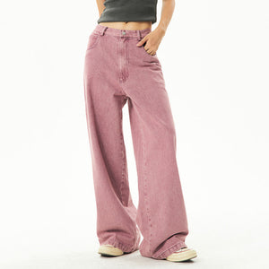 Dust Pink Skater Girl Loose Jeans