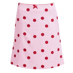 French Kiss Polka Dot Knee-Length Skirt