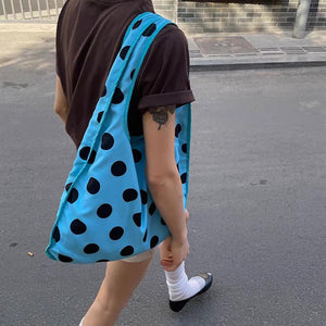 Polka Dot Reversible Tote Bag