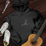 Acoustic Guitar Heart Beat Hoodie
