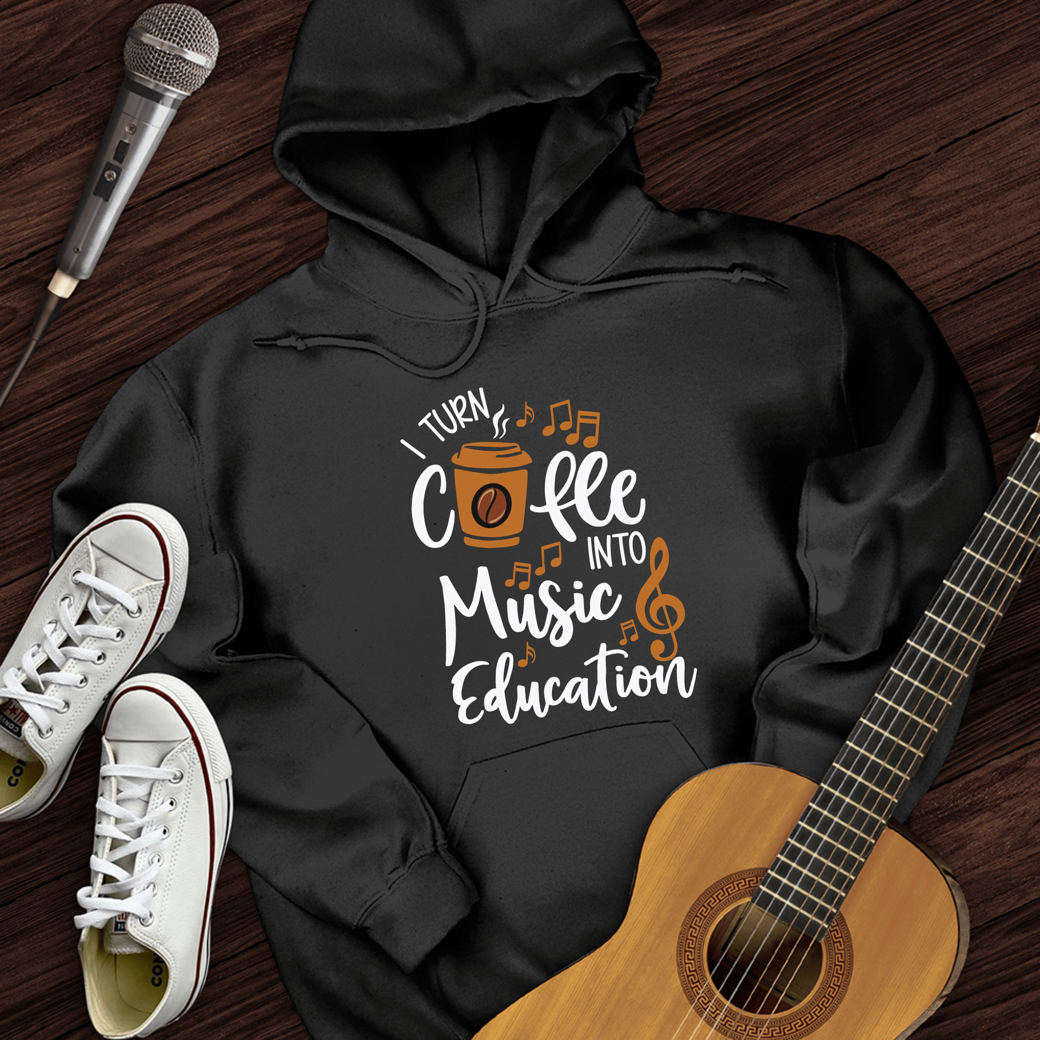 Coffee Into Music education Hoodie
