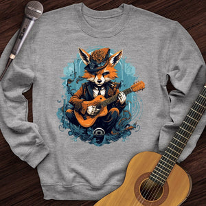 Fox Playing Guitar Crewneck