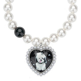 Puppy Heart Charm Pearl Necklace