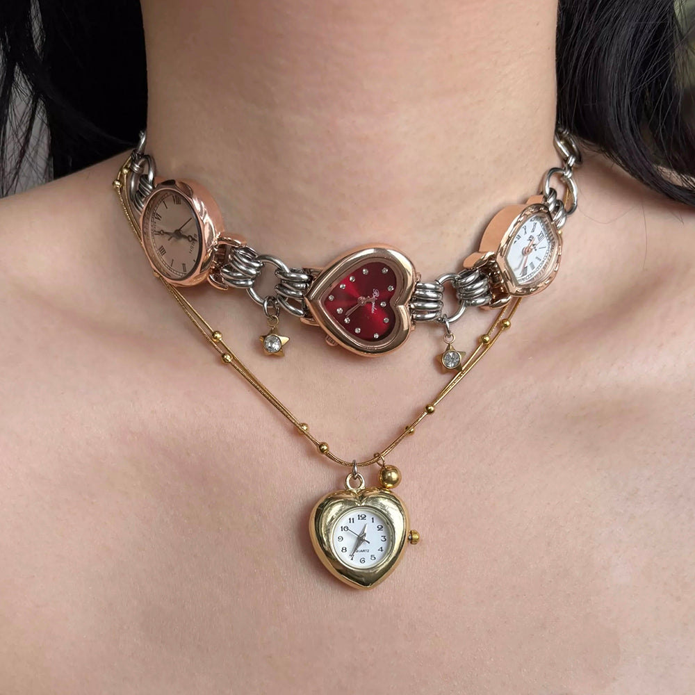 Queen of Hearts Watch Necklace