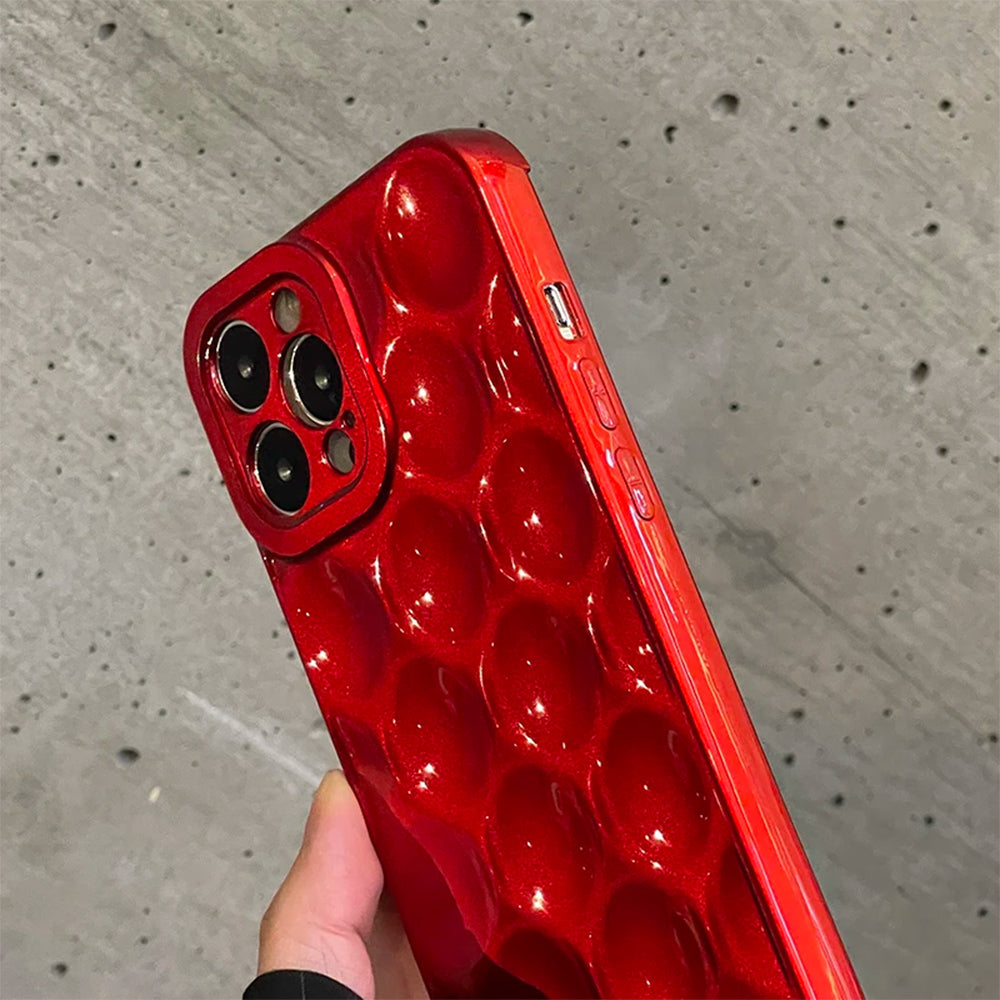 Pop of Red 3D Bubble iPhone Case