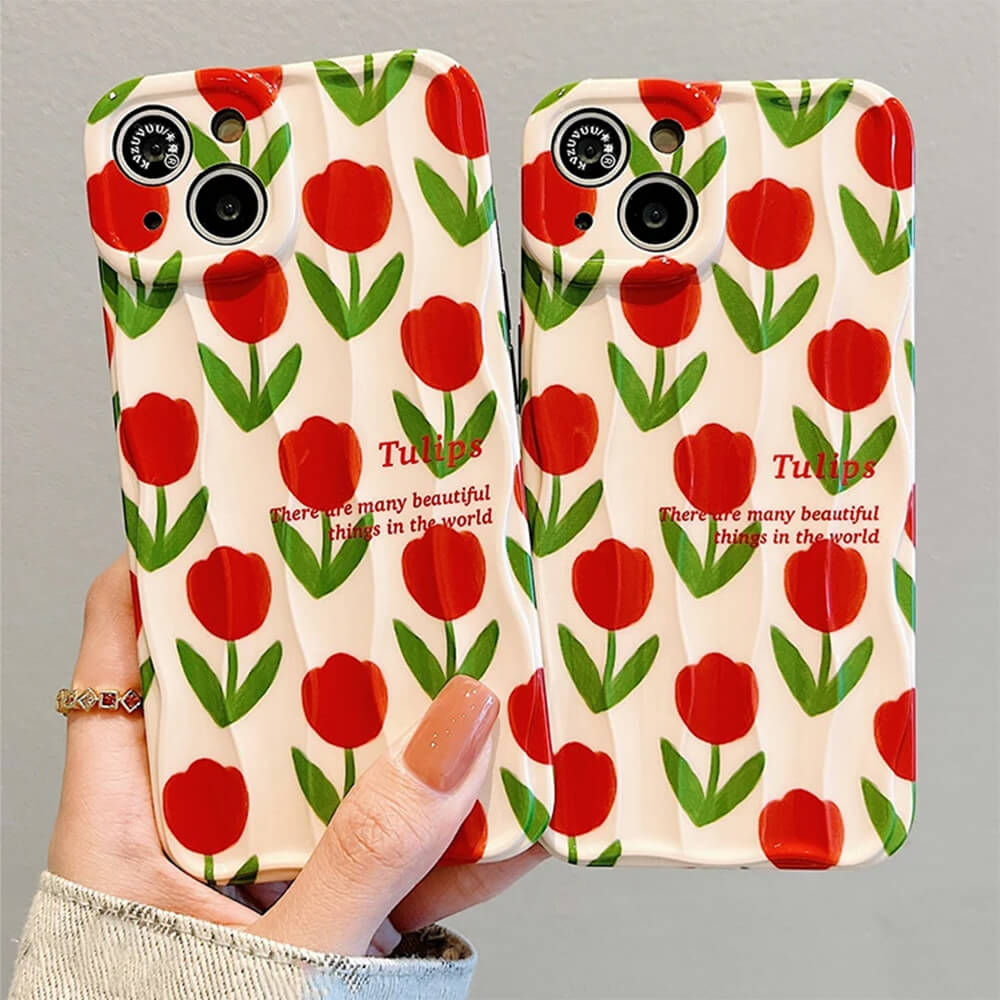 Red Tulips iPhone Case
