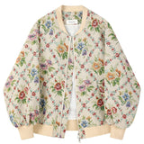 Retro Floral Bomber Jacket
