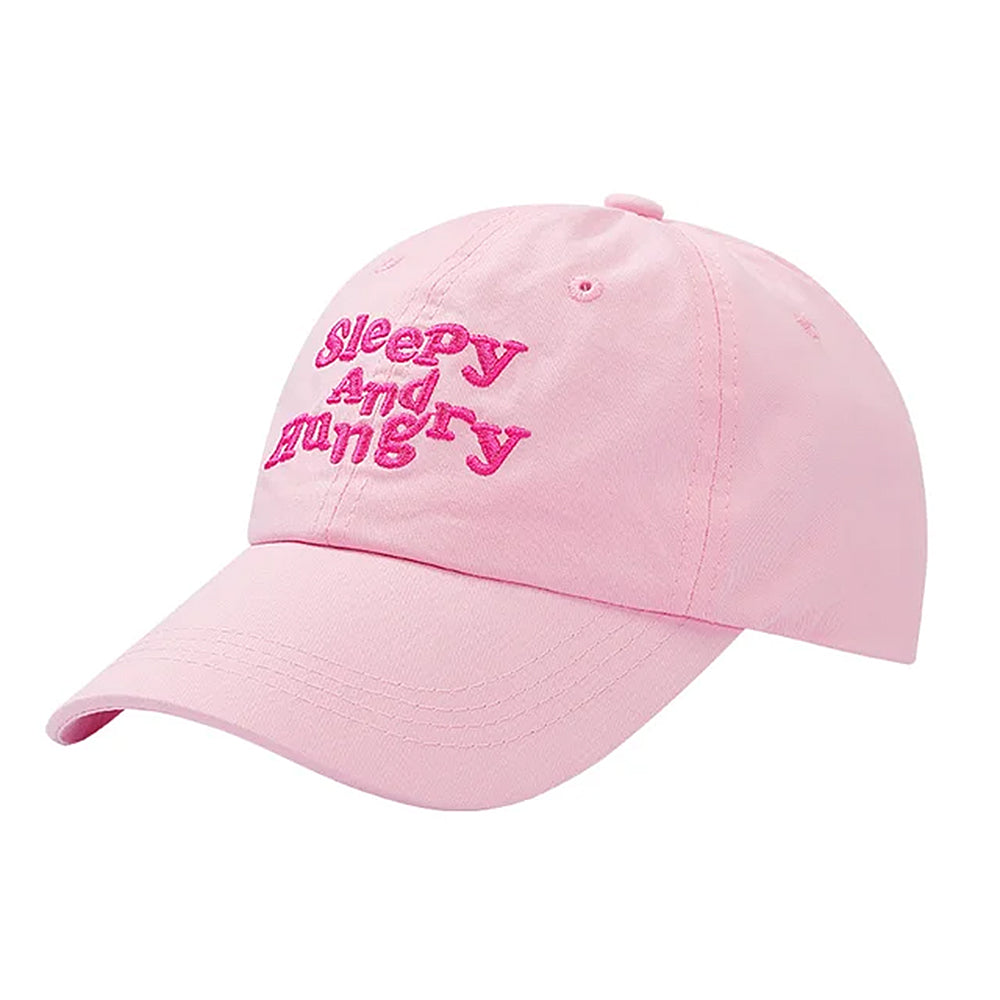 Sleepy and Hungry Embroidery Cap