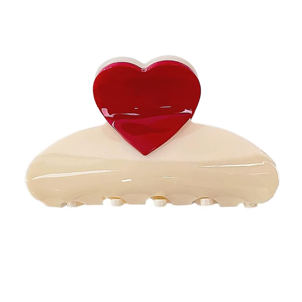 Soft Girl Heart Hair Claw