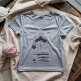 Vintage Knitting Pattern Lady V-neck