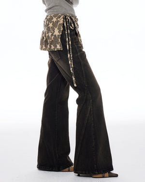 Star Print Y2K Overlay Belt