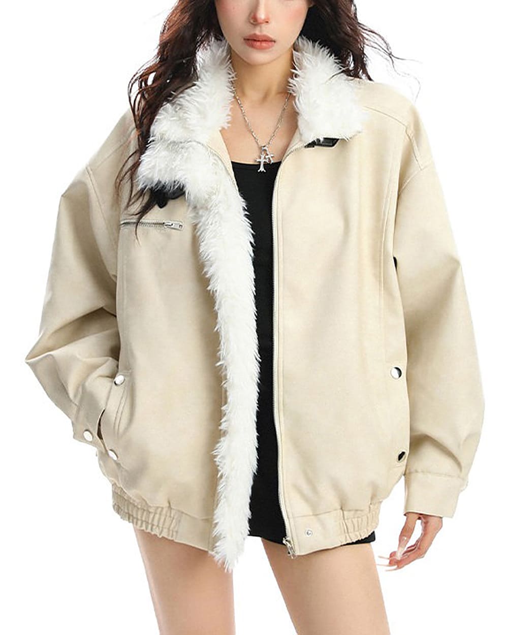Vanilla Cream Faux Fur Jacket