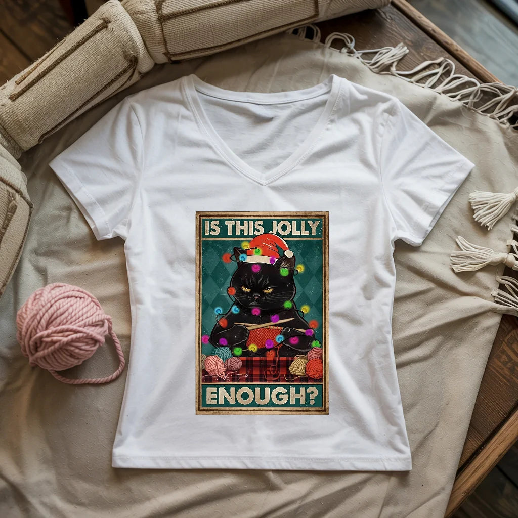 Is This Jolly Enough Lady V-neck