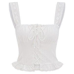 Flirty Babe Lace Up Corset Top