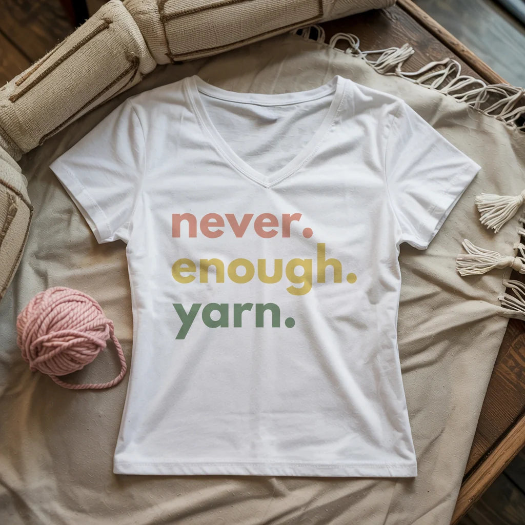 Never Enough Yarn Lady V-neck