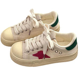 White & Red Star Sneakers