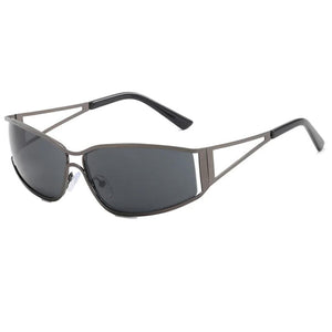 Glitch Mode Angular Wrap Sunglasses