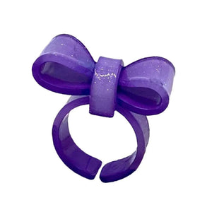 Y2K Glitter Bow Ring