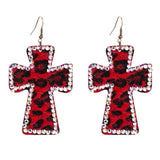 2000s Leopard Cross Earrings
