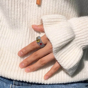 Y2K Rhinestone Acrylic Ring
