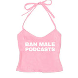 Y2K Style Podcasts Halter Top